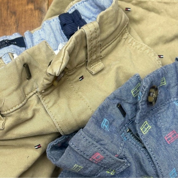 Tommy Hilfiger Kids Khaki and Patterned Blue Shorts - Picture 5 of 5
